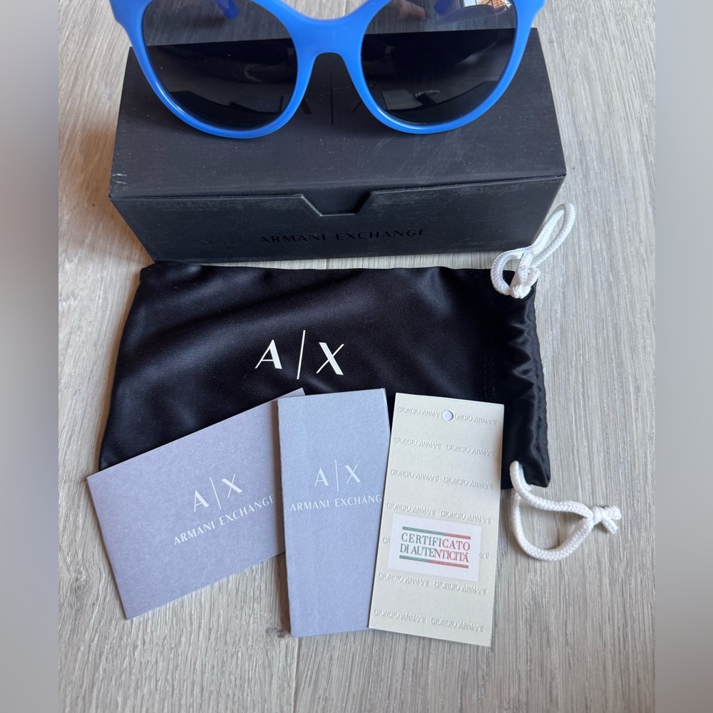Armani Exchange Blue Sunglasses Modern Sporty Design